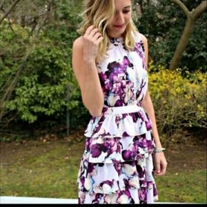 Beautiful Floral Ruffle Dress by Banana Republic
